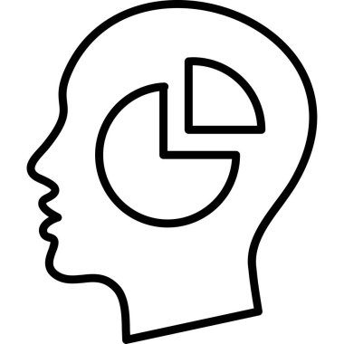 Beyin. Web simgesi basit illüstrasyon