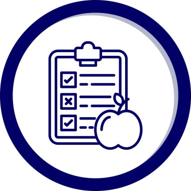 Kontrol listesi simgesinin vektör illüstrasyonu