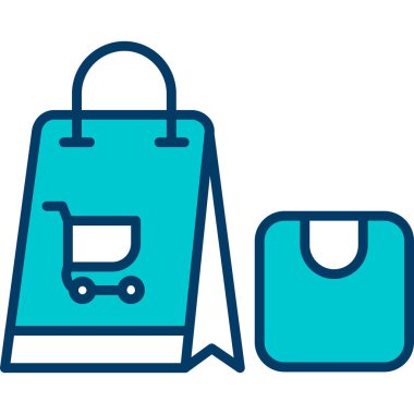 Alışveriş çantası vektör illüstrasyonu