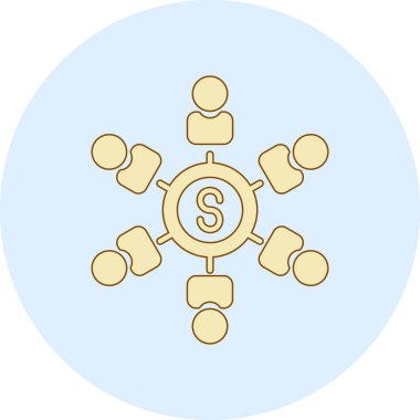 Para için. Web simgesi basit illüstrasyon