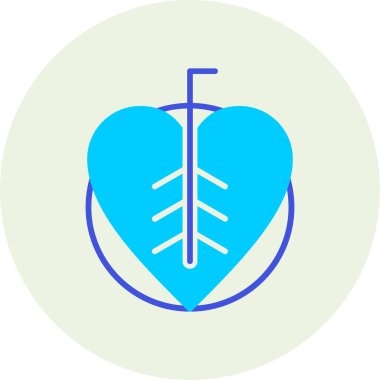 Kalp ikonu vektör illüstrasyonu