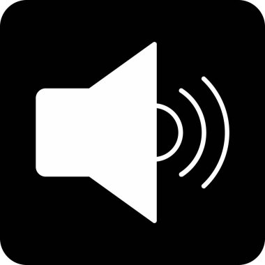 Konuşmacı. Web simgesi basit tasarım