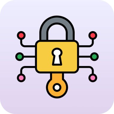 Asma Kilit Simgesi Moda Biçiminde İzole Arkaplan