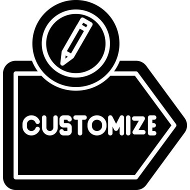 özel kelime etiketi vektör illüstrasyonu