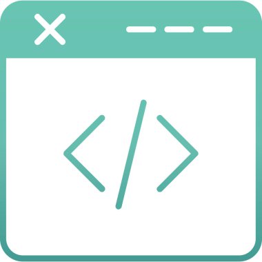 Programlama. Web simgesi basit illüstrasyon