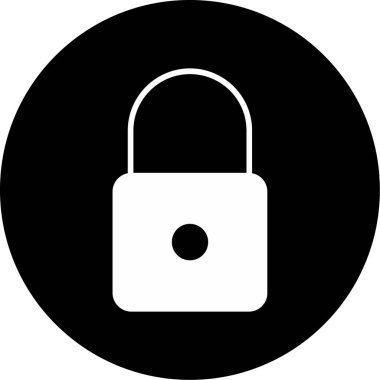 Kilit simgesinin vektör illüstrasyonu