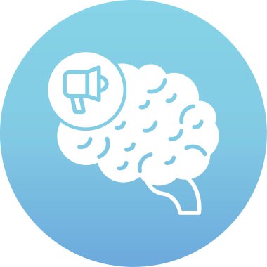 beyin ikonu vektör illüstrasyonu