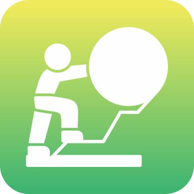 Beyaz spor salonundaki bir adamın vektör çizimi