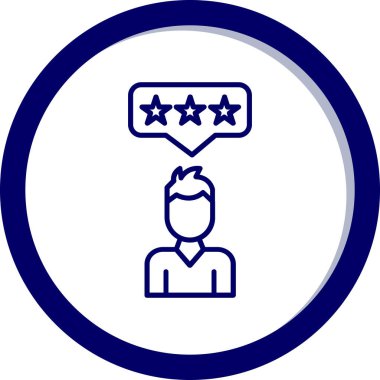 Reyting. Web simgesi basit illüstrasyon