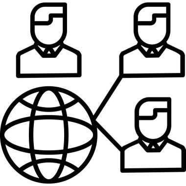 ağ bağlantı vektörü simgesi