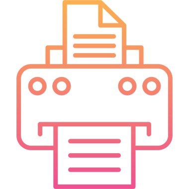 yazıcı modern simge vektör illüstrasyonu