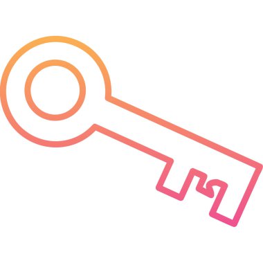 Anahtar simgesi vektör illüstrasyonu