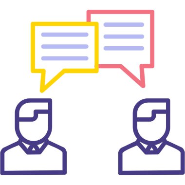 Konuş. Web simgesi basit illüstrasyon