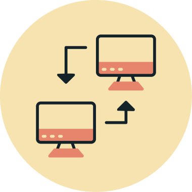 Bilgisayar. Web simgesi basit illüstrasyon