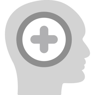 Beyin. Web simgesi basit illüstrasyon