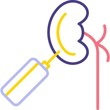 İnsan organ simgesinin vektör illüstrasyonu