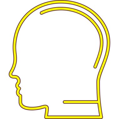 beyin ikonu vektör illüstrasyonu