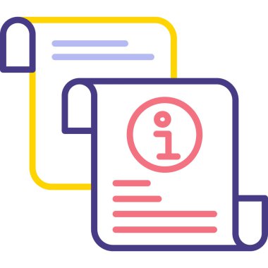 belge simgesi vektör illüstrasyonu