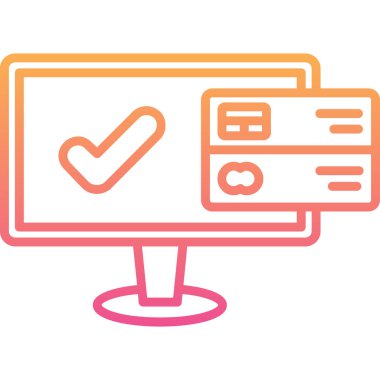 Moda Biçimli İzole Arkaplanda Kredi Kartı Simgesi