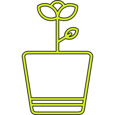 bitki simgesi, basit vektör illüstrasyonu