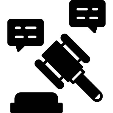 Hakim tokmak simgesi sağlam biçimli, kanun vektörü