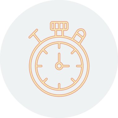 Alarm saat vektörü ince çizgi simgesi