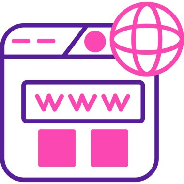 Web tarayıcı simgesi vektör illüstrasyonu