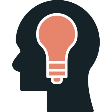 ampul yaratıcı fikir simgesi - taslak biçimi