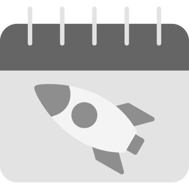 roket başlangıç düz vektör simgesi