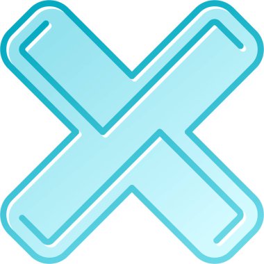 Çapraz ağ simgesi basit vektör illüstrasyonu