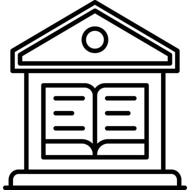 okul kitabı simgesi, vektör illüstrasyonu