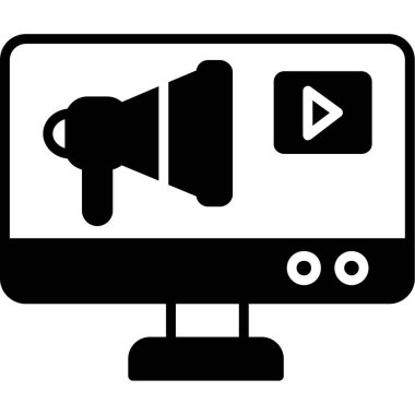 Televizyon. Web simgesi basit illüstrasyon