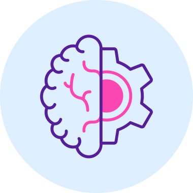 Beyin. Web simgesi basit illüstrasyon