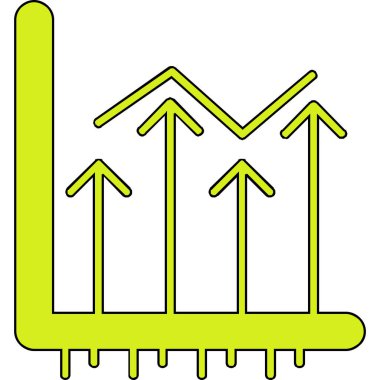 Yeşil ve mavi bir okun vektör illüstrasyonu