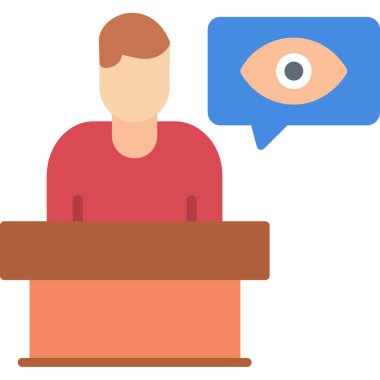 konferans konuşmacısı illüstrasyonu