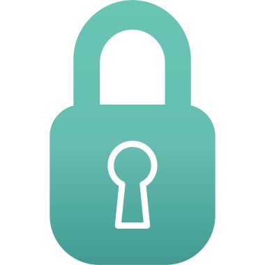 Beyaz arkaplanda izole edilmiş modada kilit simgesi. Web sitesi tasarımı, logo, uygulama, ui ve logo için kilit simgesi.