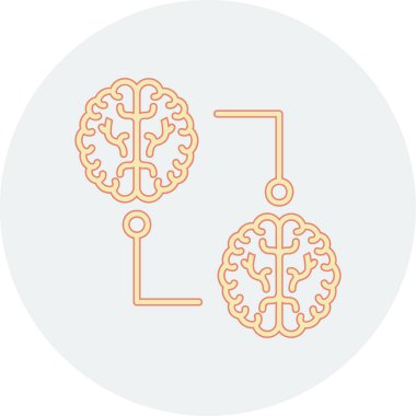 Beyin. Web simgesi basit illüstrasyon