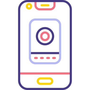 cep telefonu simgesi. vektör illüstrasyonu