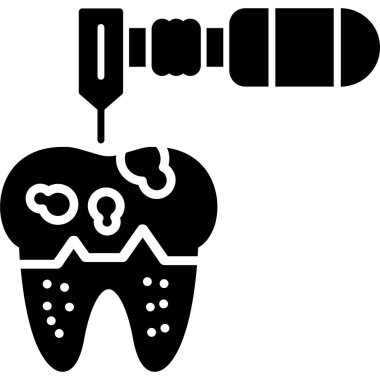 Diş simgesi, illüstrasyon vektörü