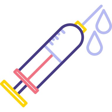 Damlalı bir şırınganın vektör çizimi