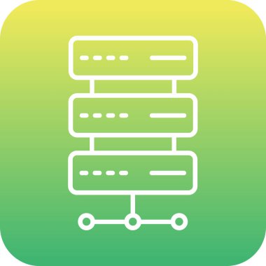 vektör sunucu düz renk simgesi