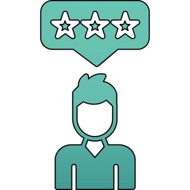 Müşteri derecelendirme çizgisi simgesi. Müşteri servisi tabelası. Web sayfası, mobil uygulama ve tanıtım için izole edilmiş bir resim çizelgesi. düzenlenebilir vuruş