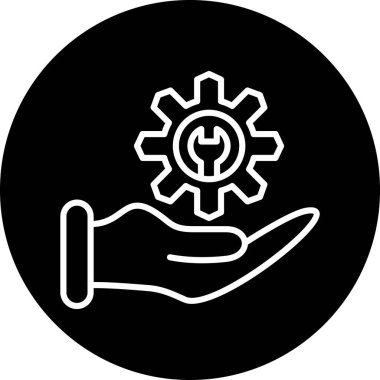 Geliştirilmiş düz yuvarlak vektör simgesi