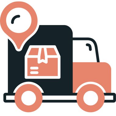 Teslimat. Web simgesi basit illüstrasyon