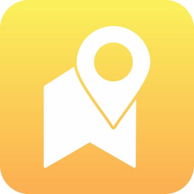 harita simgesi soyut arkaplanda izole edildi