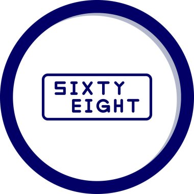 65 yıllık simge, düz vektör tasarımı