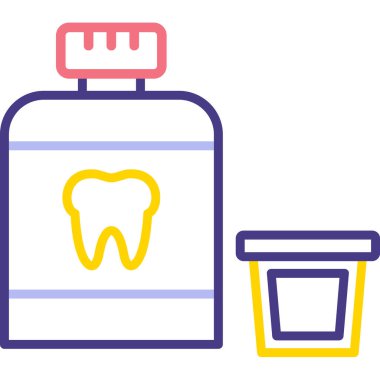 Diş bakımı. Basit resimleme