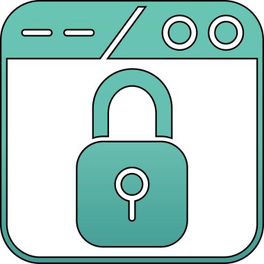 asma kilit ikon vektör çizimi