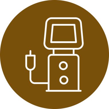 Benzin istasyonu simgesinin vektör illüstrasyonu