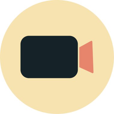 Bir video kamera simgesinin vektör modern illüstrasyonu